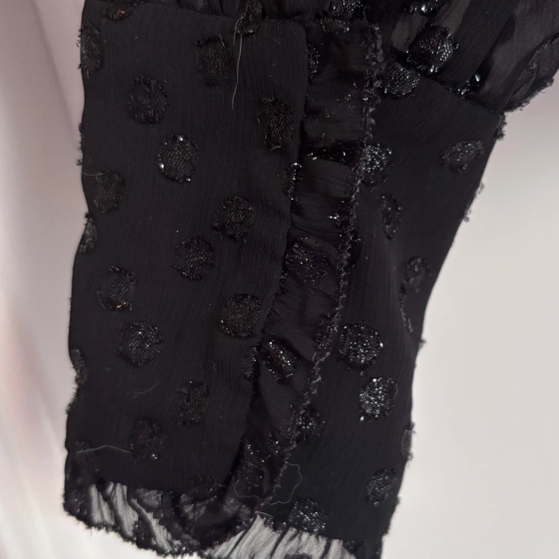 Isabel Marant svart genomskillnig chiffong blus  - 4