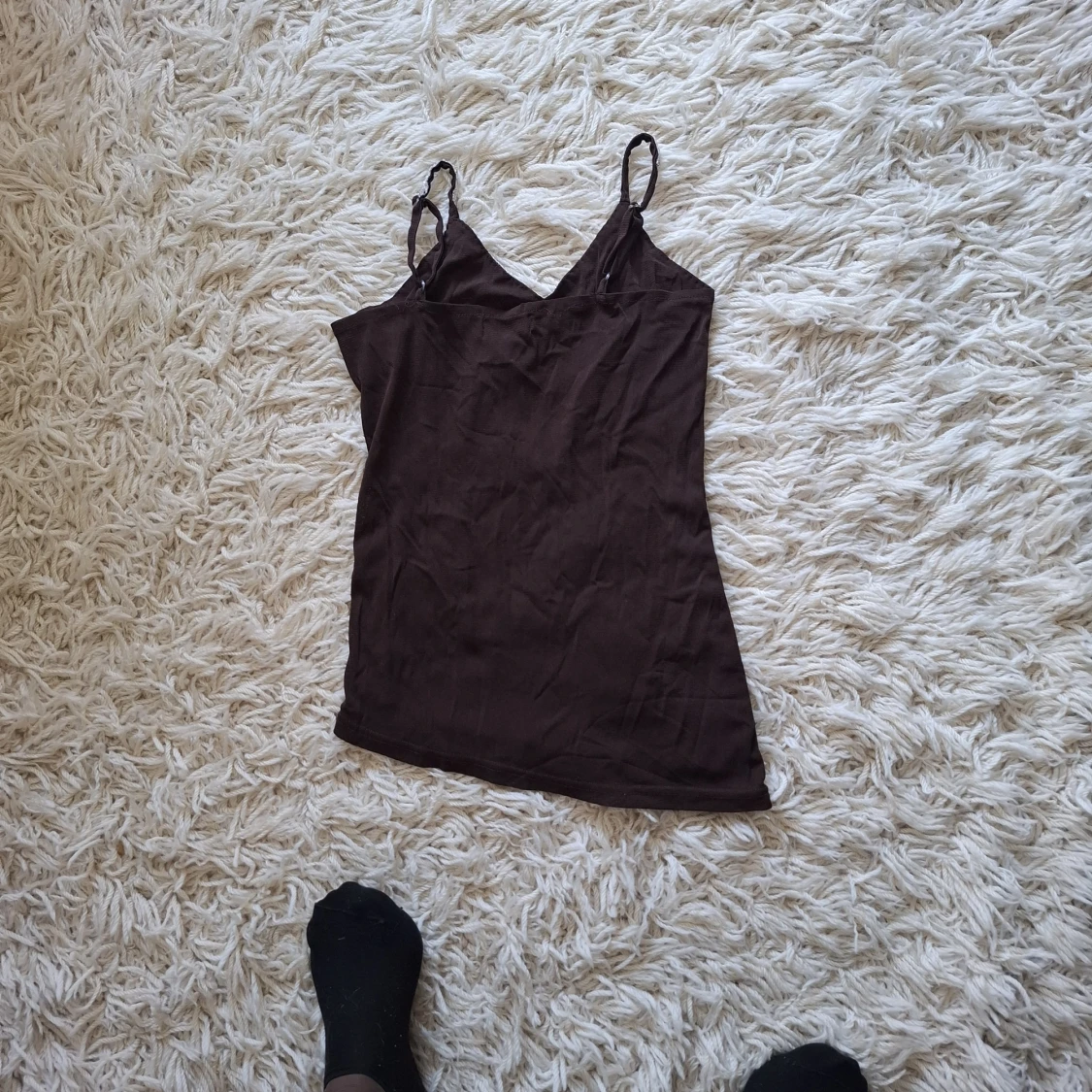 Brun linne med silverpaljetter - 2