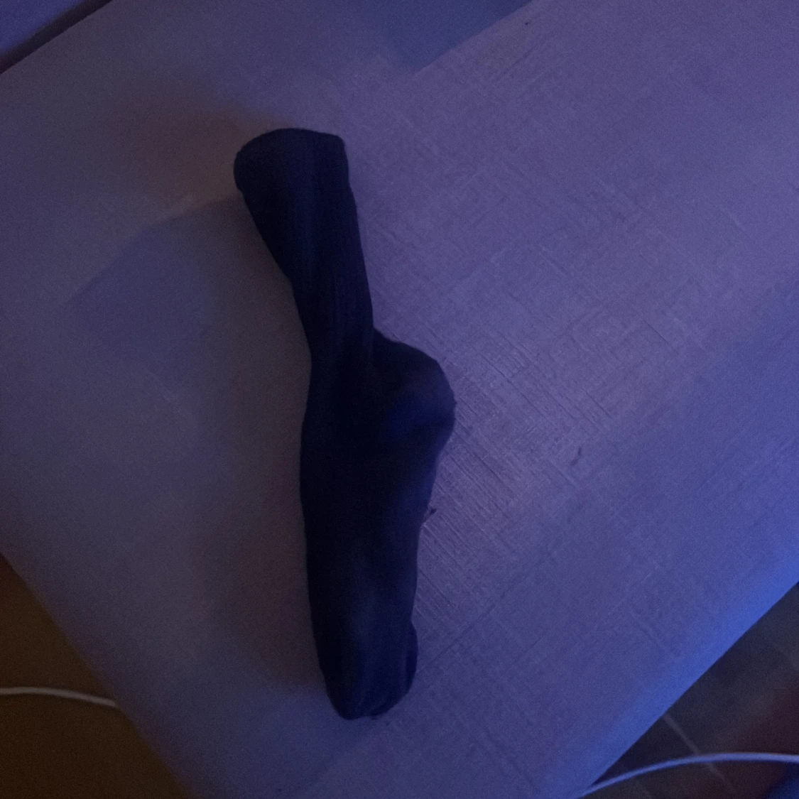 Mörkblå ribbade strumpor - 4