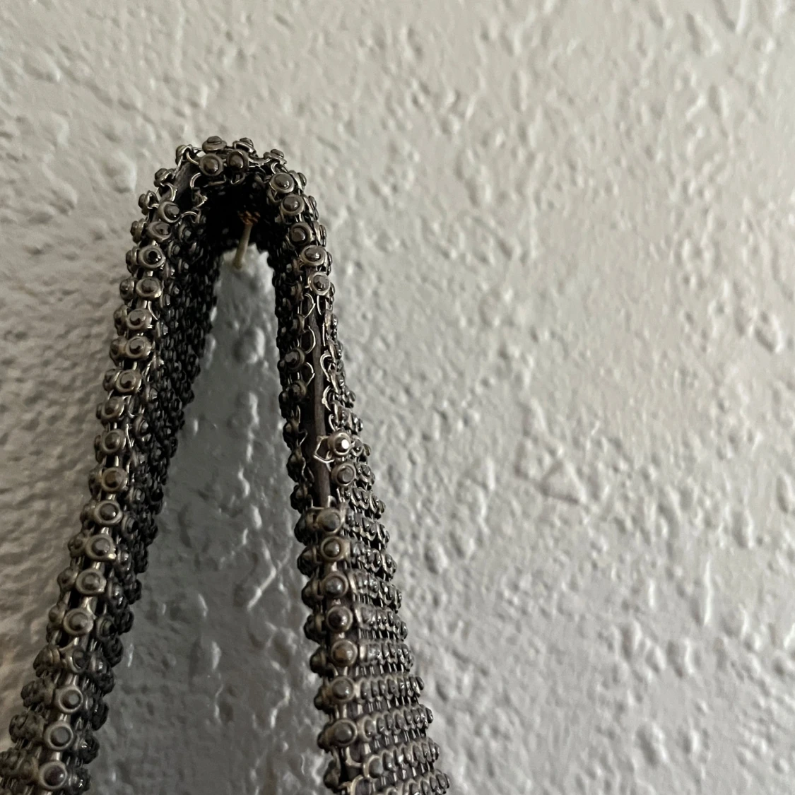 Svart rhinestone axelväska  - 3