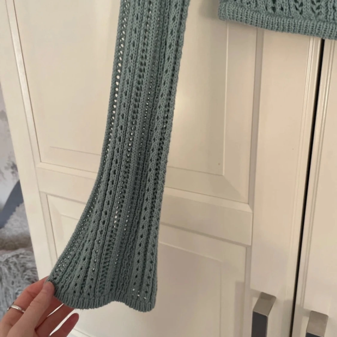 Ljusblå croppad topp  - 2