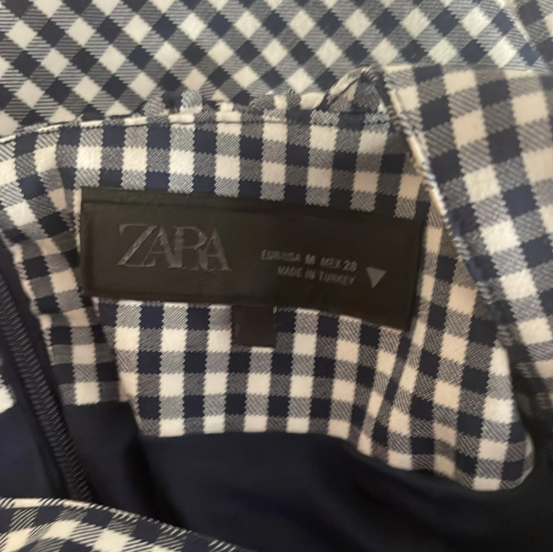 Rutig blåvit linnetopp från Zara - 3