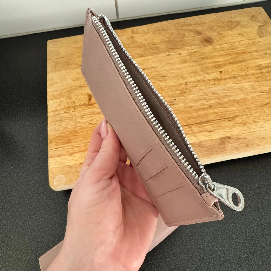 Rosa plånbok med dragkedja - 4