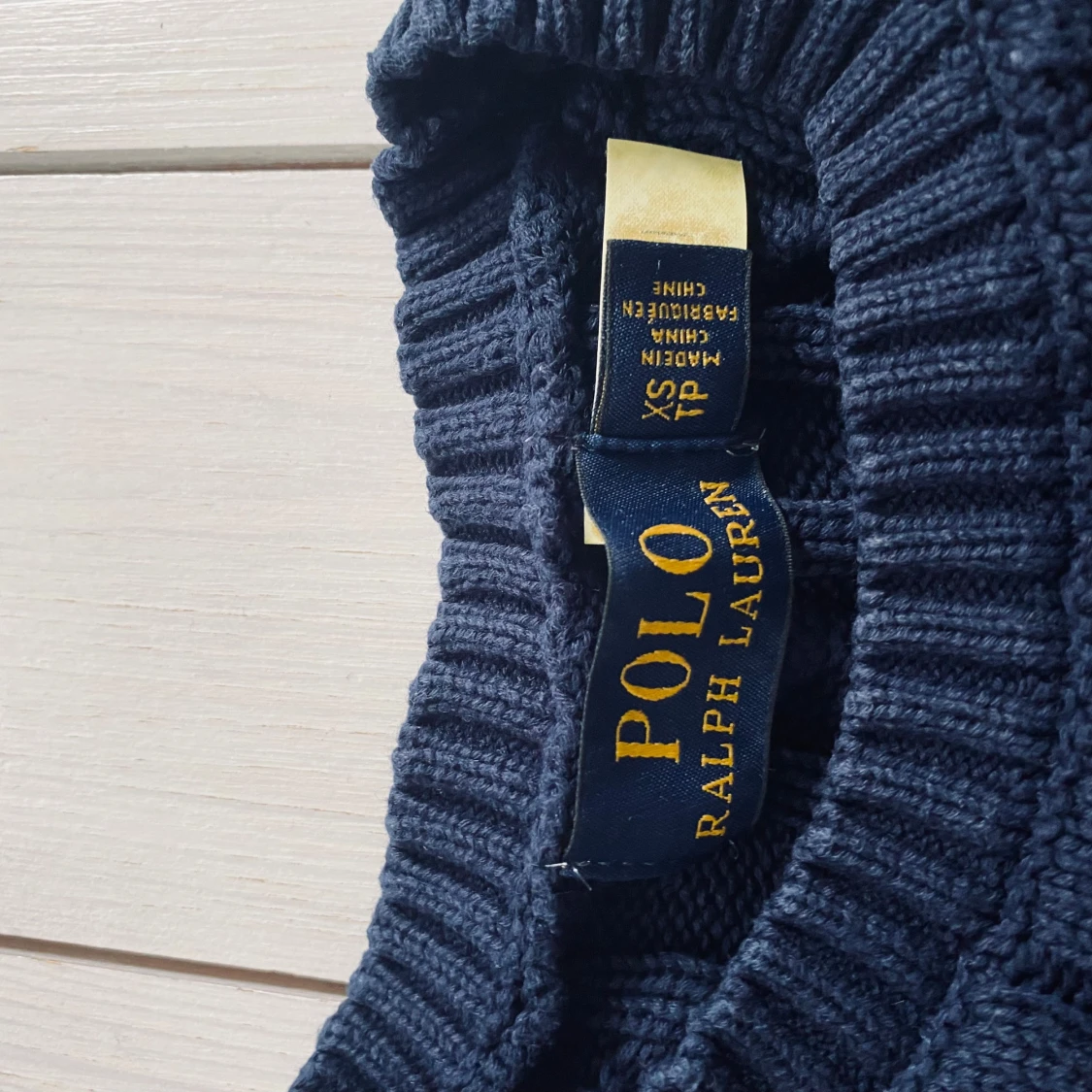 Marinblå kabelstickad tröja Polo Ralph Lauren - 1