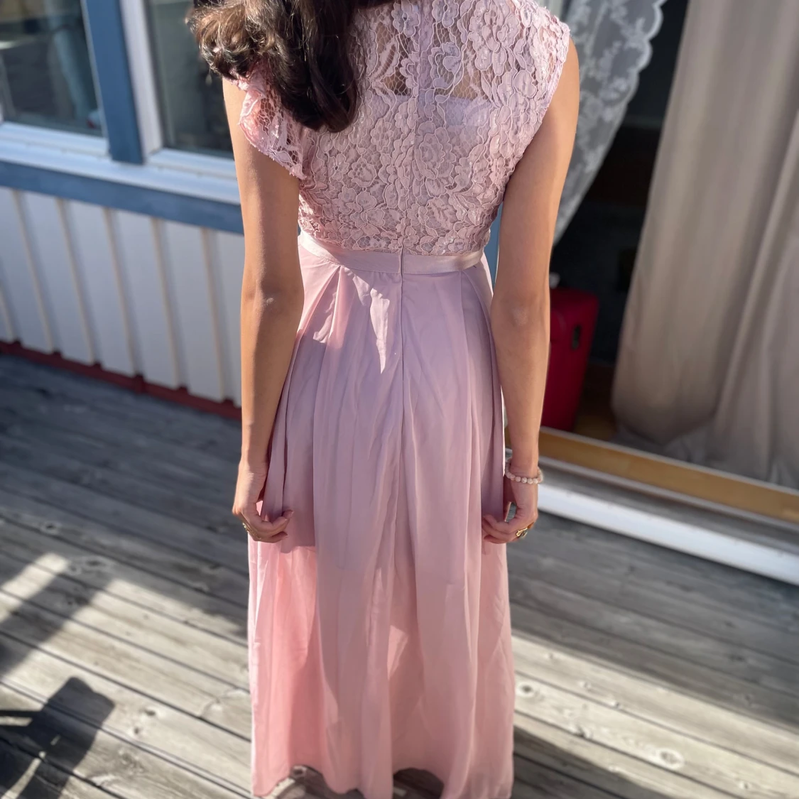 Ljusrosa balklänning och/eller långklänning med spets - 1