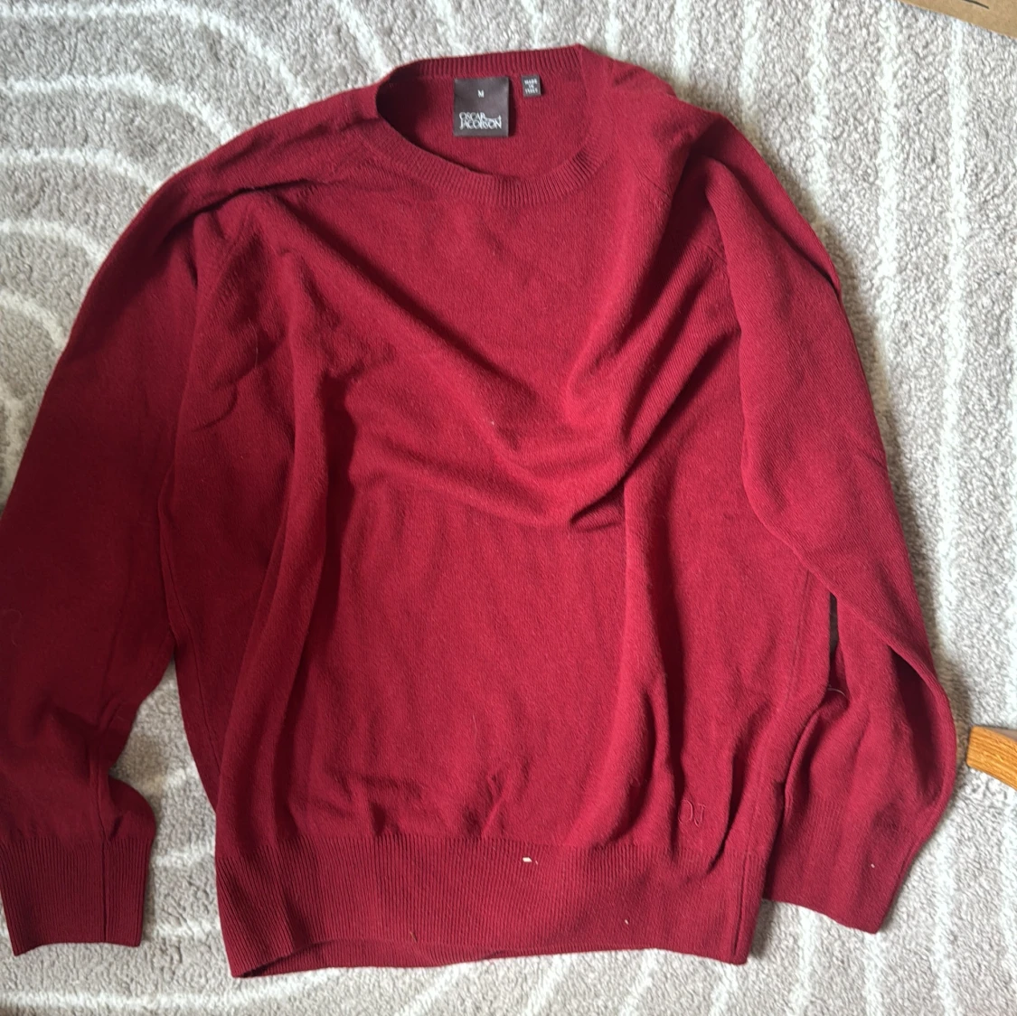 Vinröd ulltröja från Oscar Jacobson - 1
