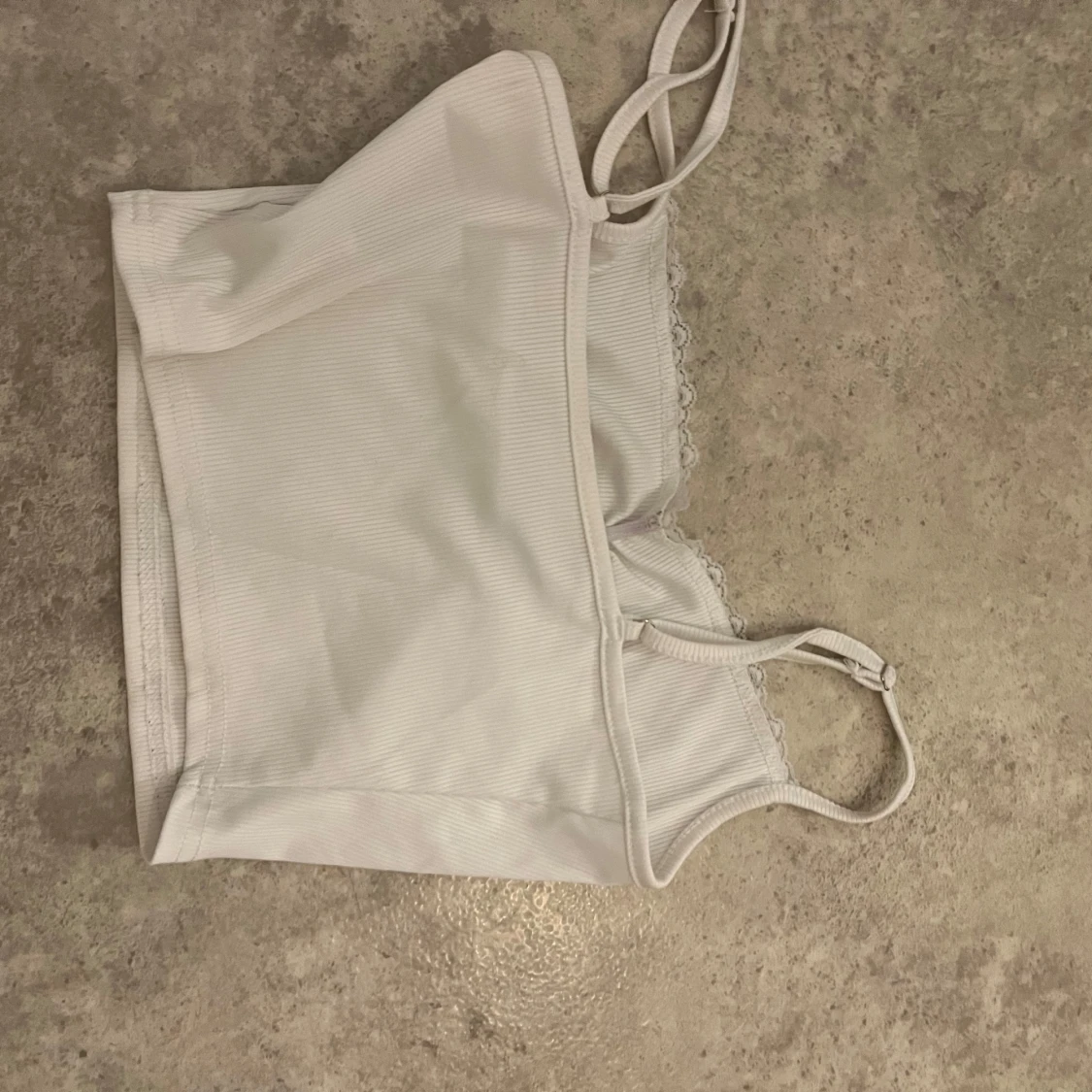 Vit ribbad linnetopp från SHEIN XS - 1