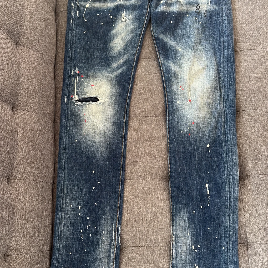 Dsquared2 blå distressed jeans stl 46 - 1