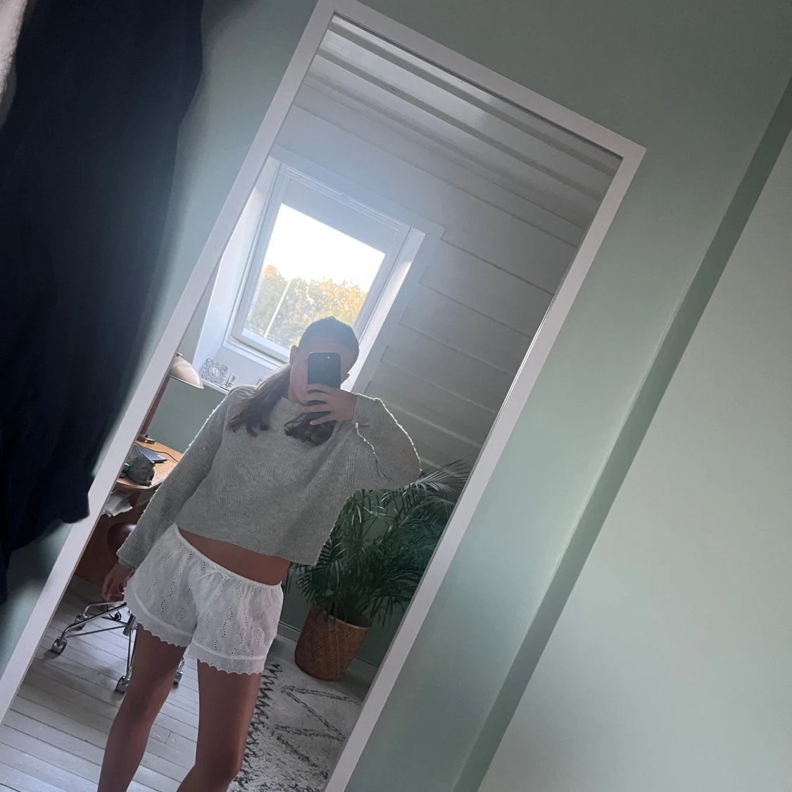 Grå stickad tröja🫶