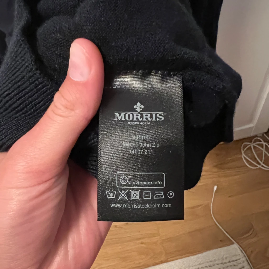 Mörkblå Morris half zip - 3