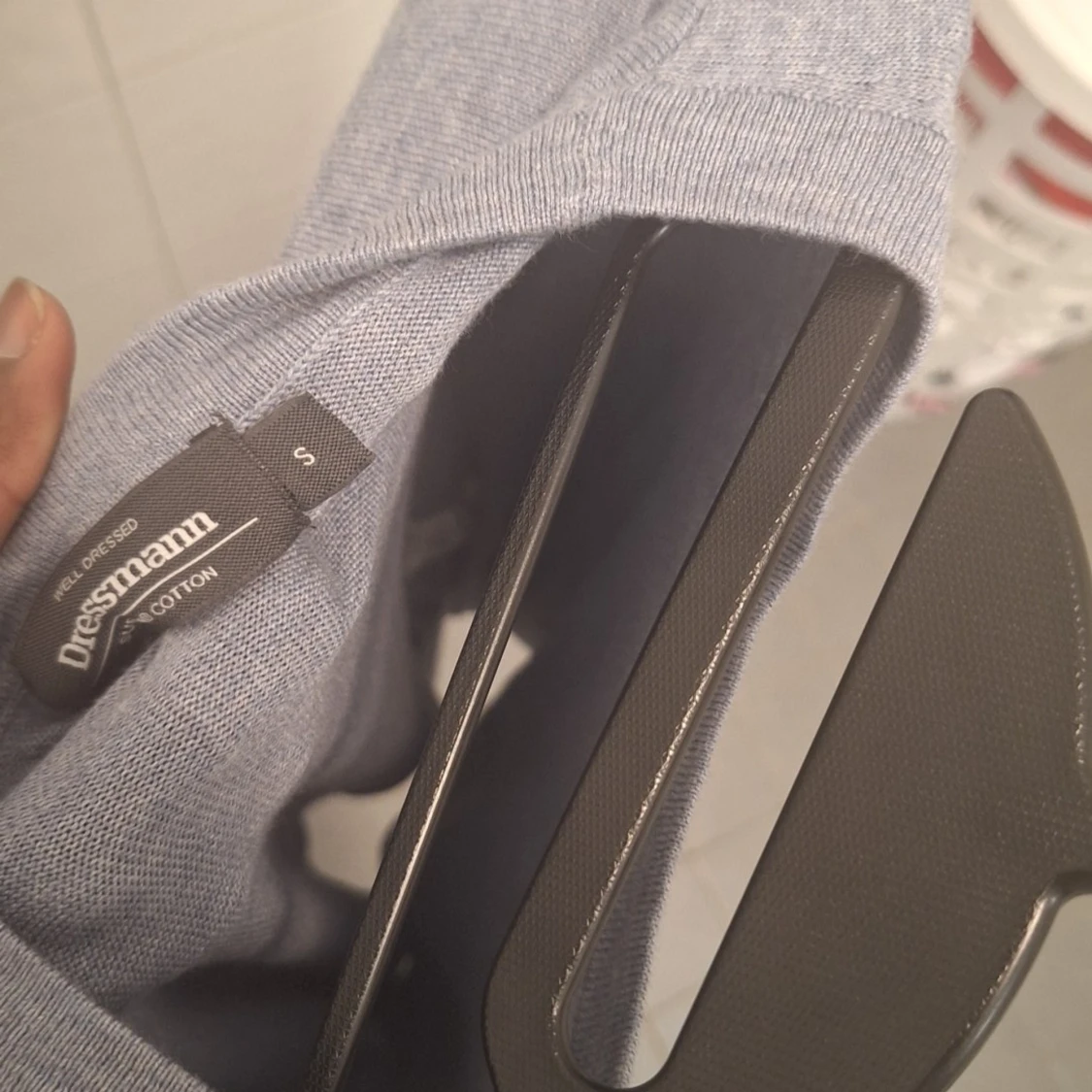 Ljusblå bomullströja från Dressmann - 2