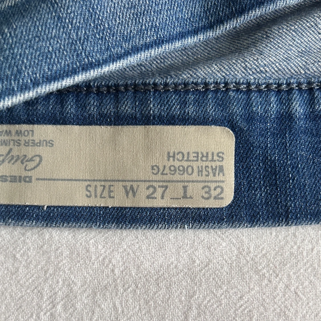 Diesel Belther slitna blå jeans W27 L32 - 3