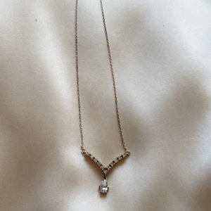 Silver halsband - Använd 2ggr bara, äkta silver. Efter rengöring med fel medel har silvret lossnat lite, därav priset 