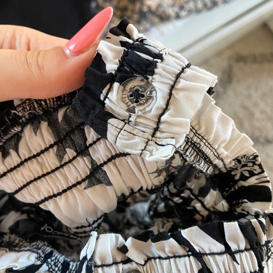 Svartvit långklänning Gina Tricot XS - 3