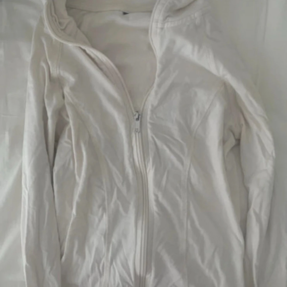 Vit zip tränings hoodie  - 1