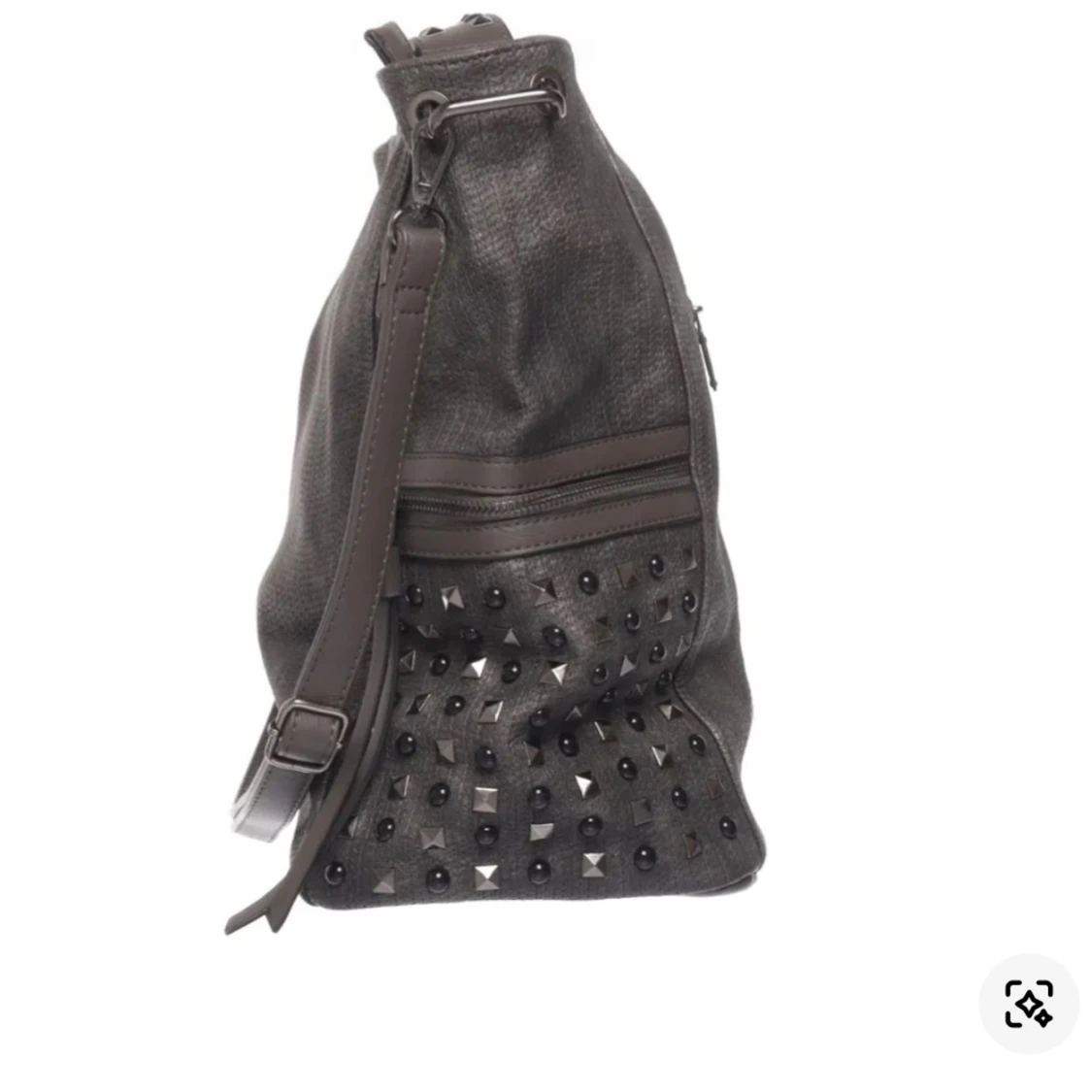 Mörk grå axelväska med nitar - 2