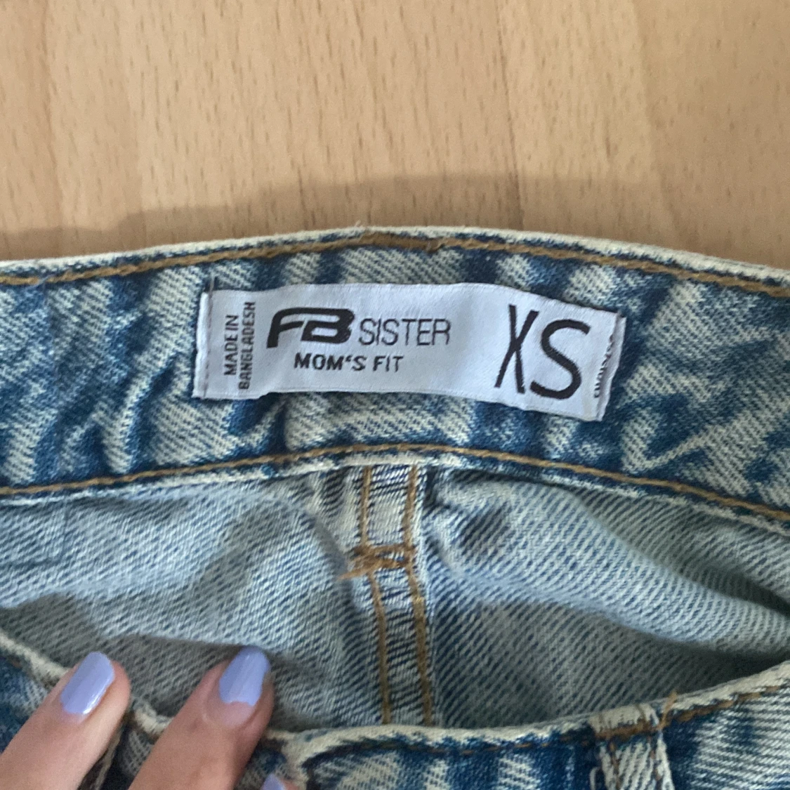 Mom jeans från FB Sister, ljusblå XS - 3