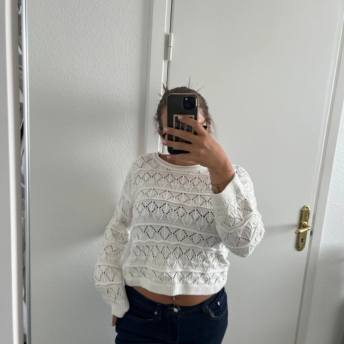 Vit stickad tröja från ONLY - 1