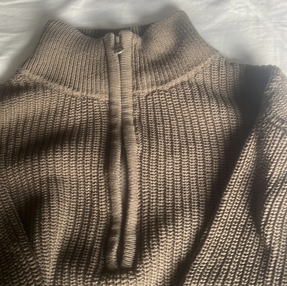  stickad half zip tröja - 1