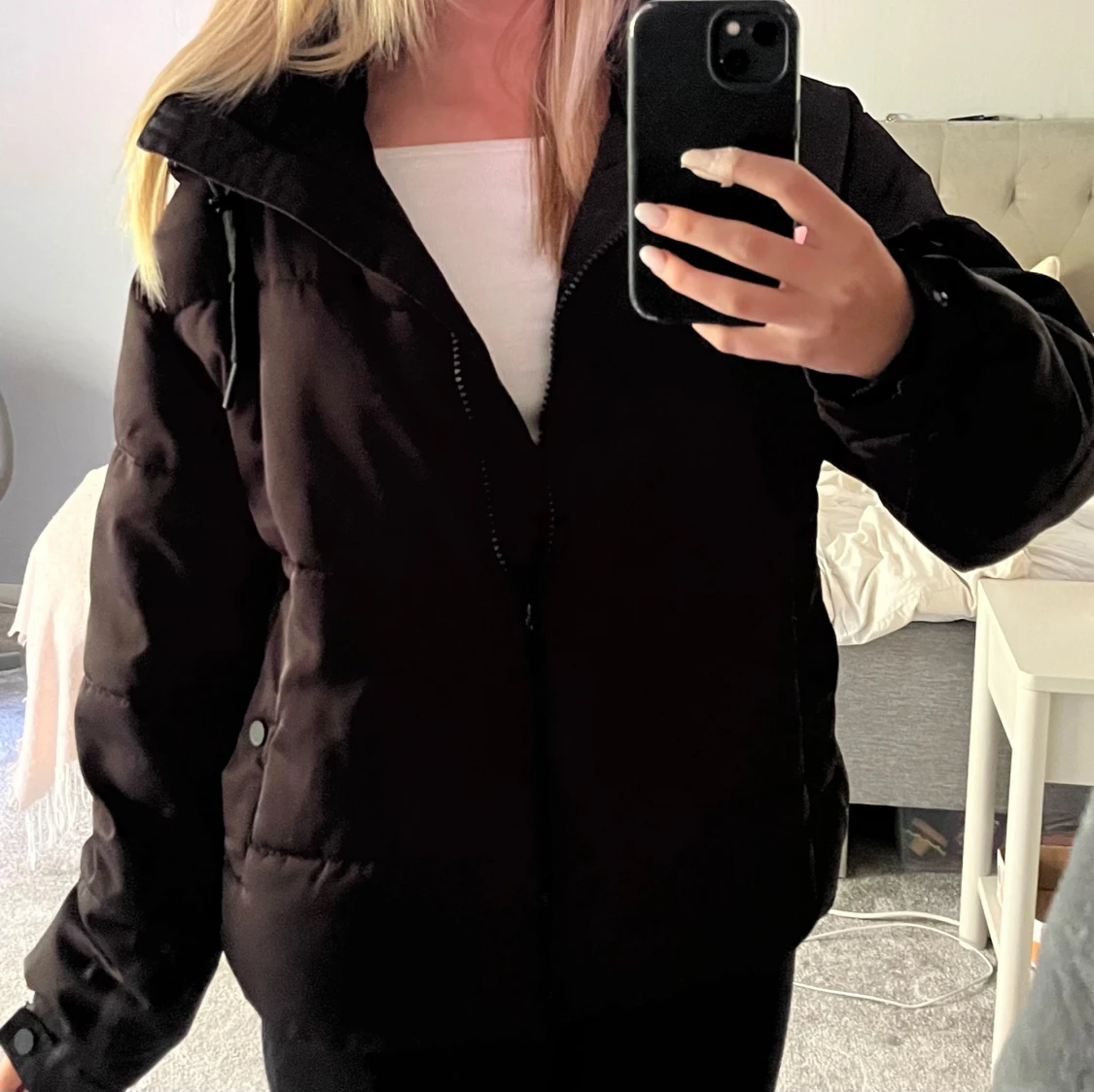 Svart pufferjacka från Pull&Bear