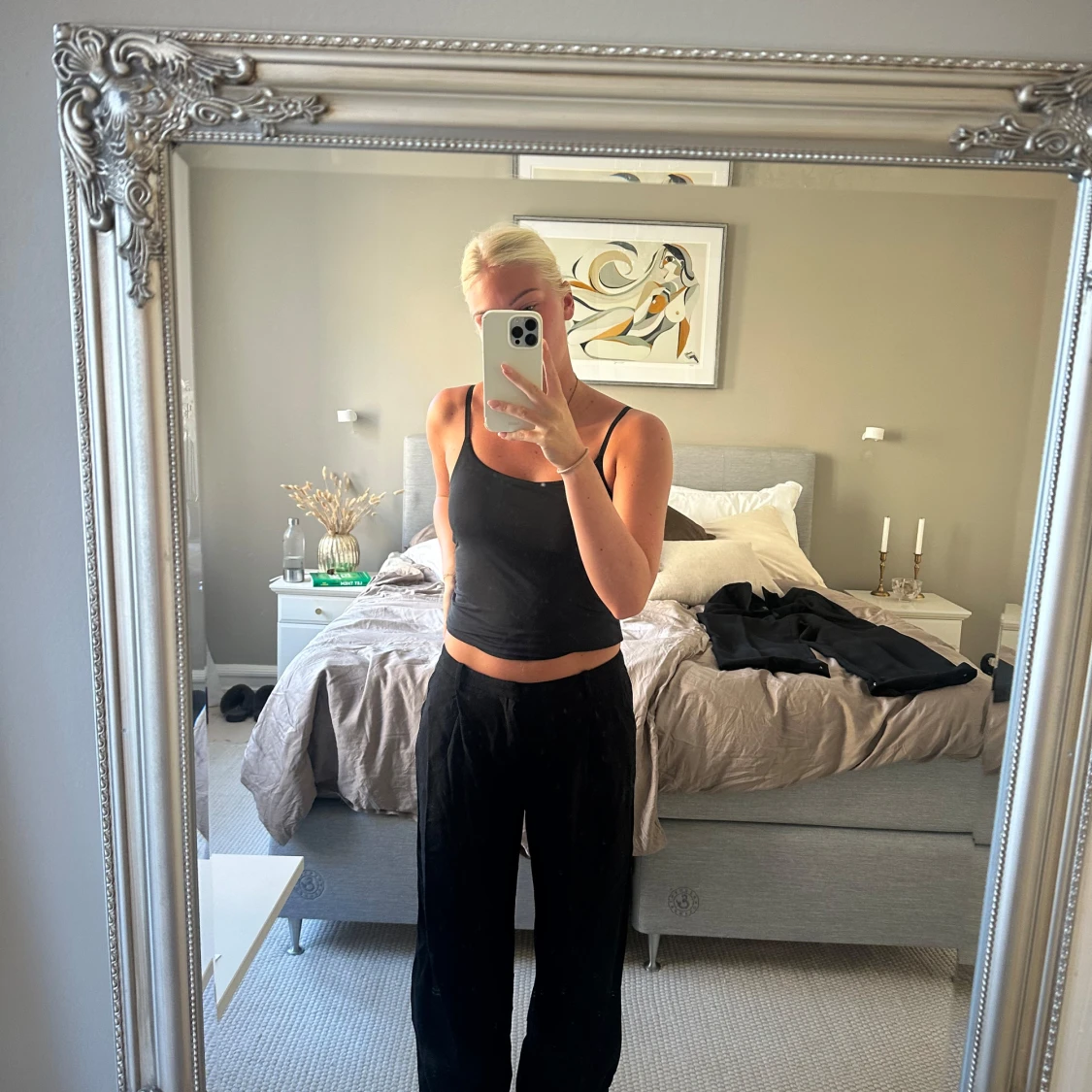 Svarta kostymbyxor från Lindex, strl 36