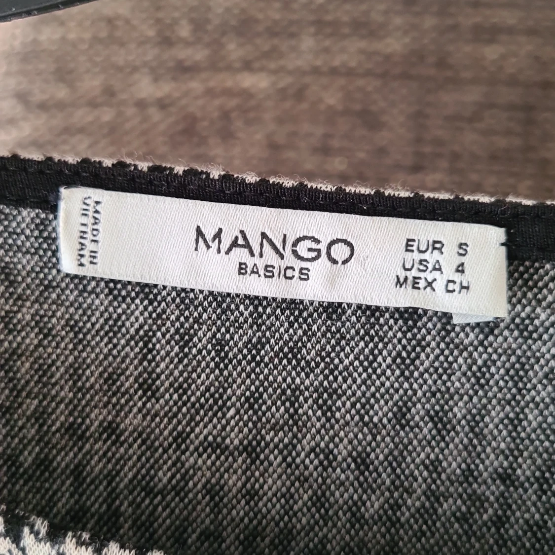 Svartvit rutig klänning Mango S - 3