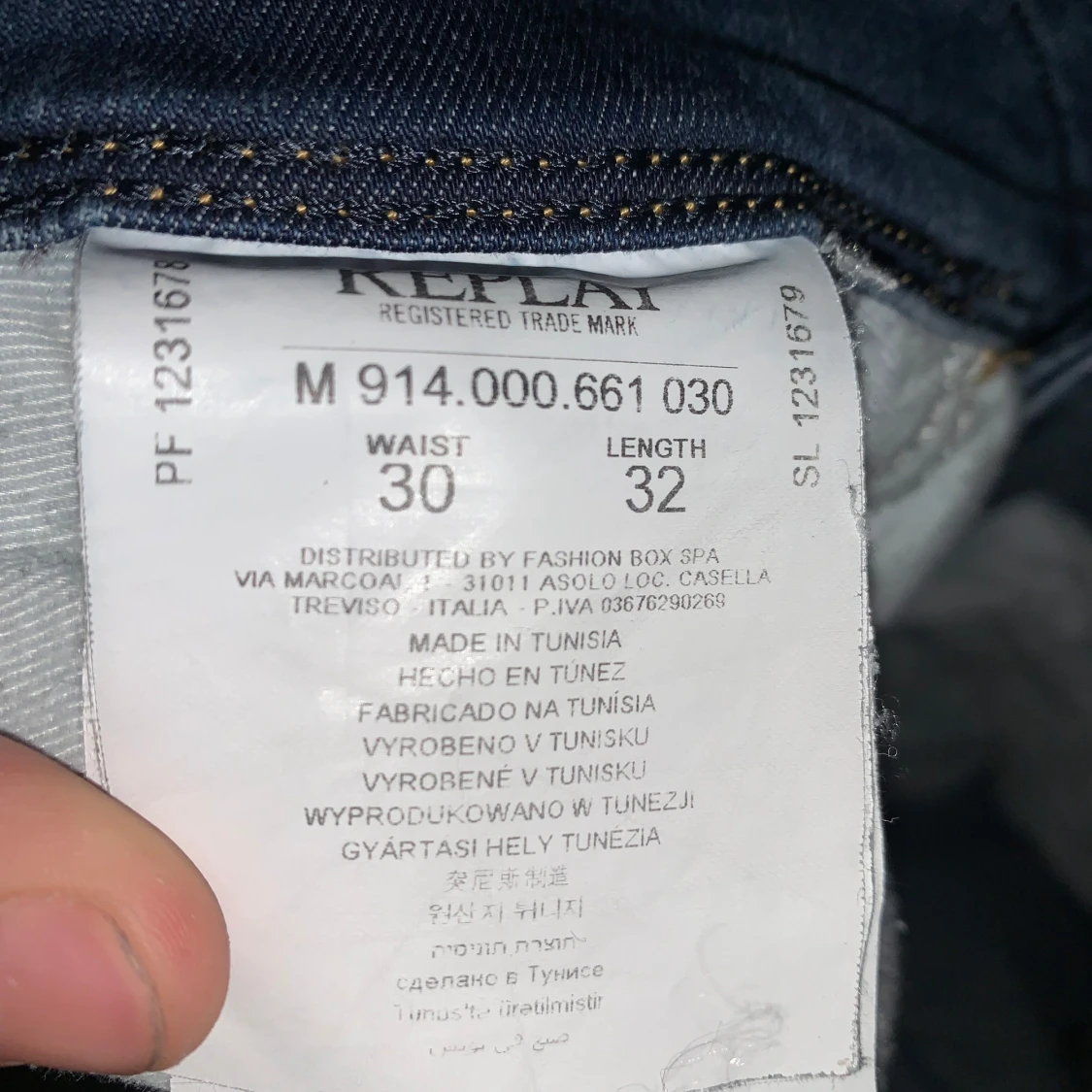 Blå Replay anbass jeans slim fit W30 L32 - 3