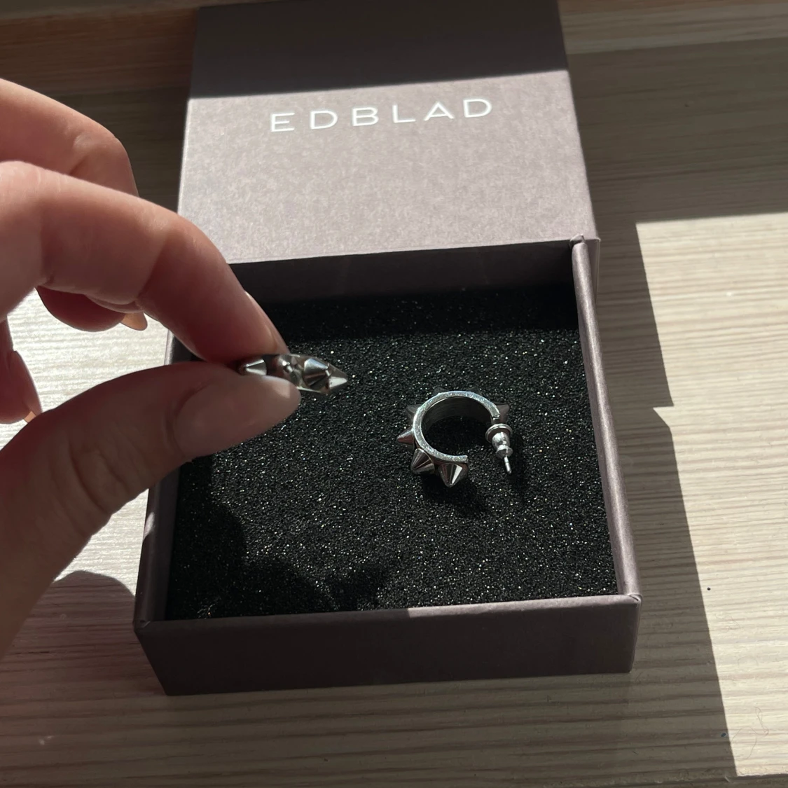 Silvriga örhängen från Edblad - 1