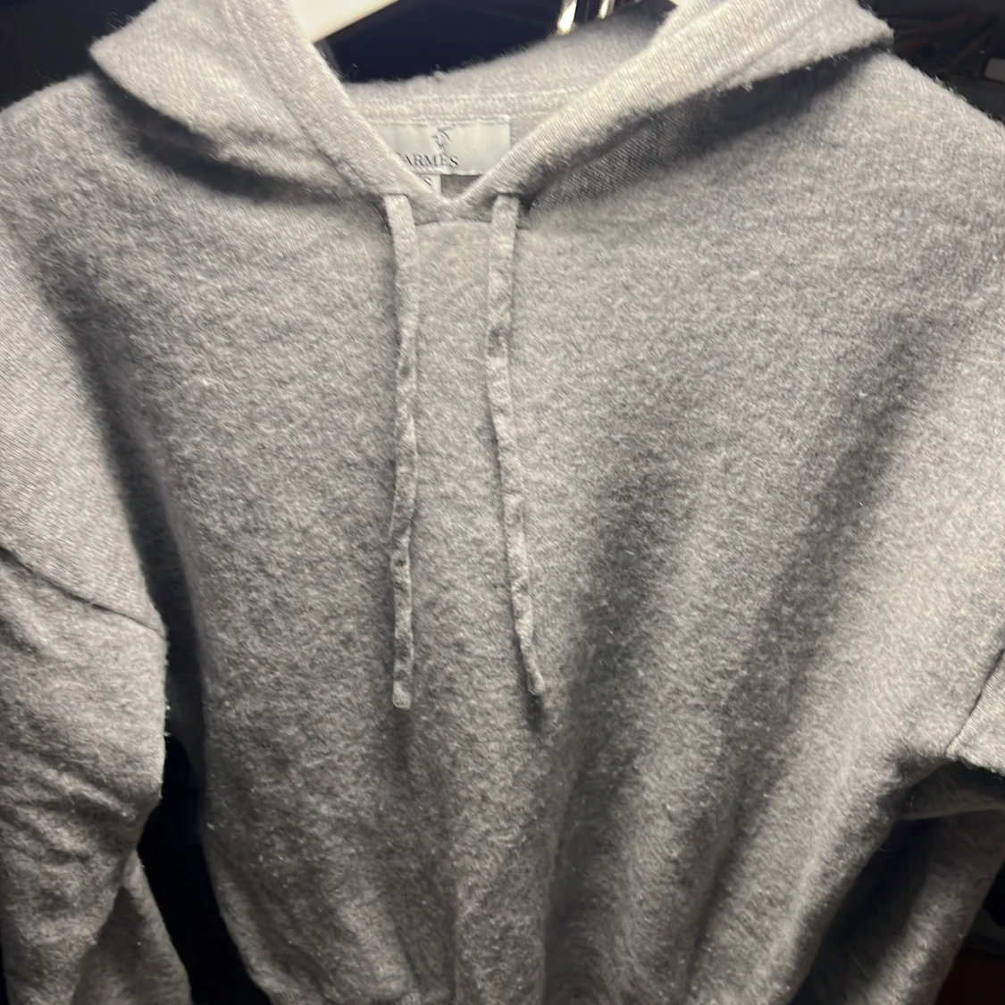 Grå kashmir hoodie från Carmes (XS) - 2