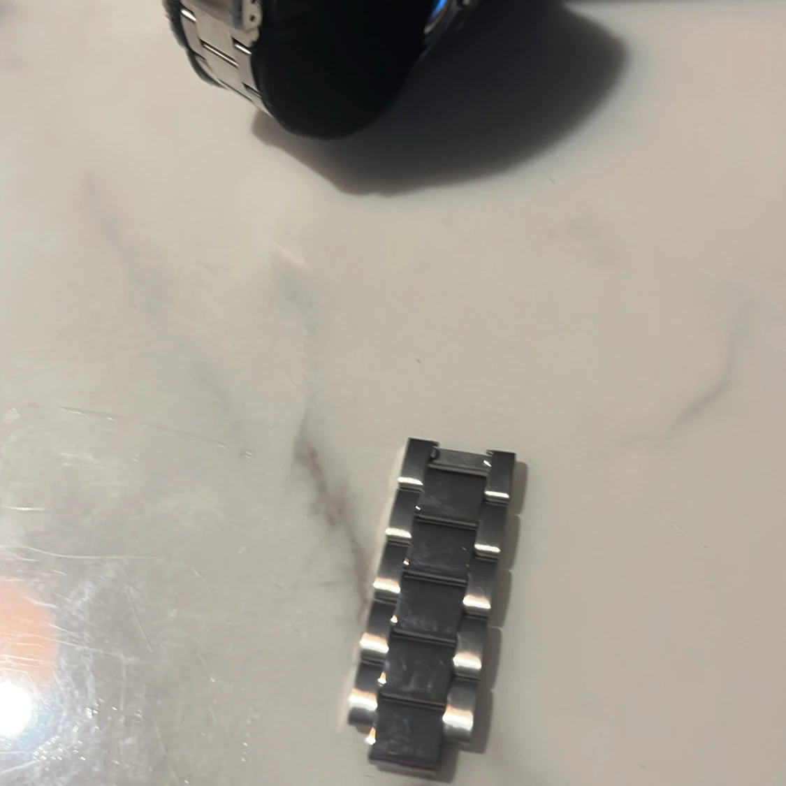 Casio silver klocka med svart urtavla - 2