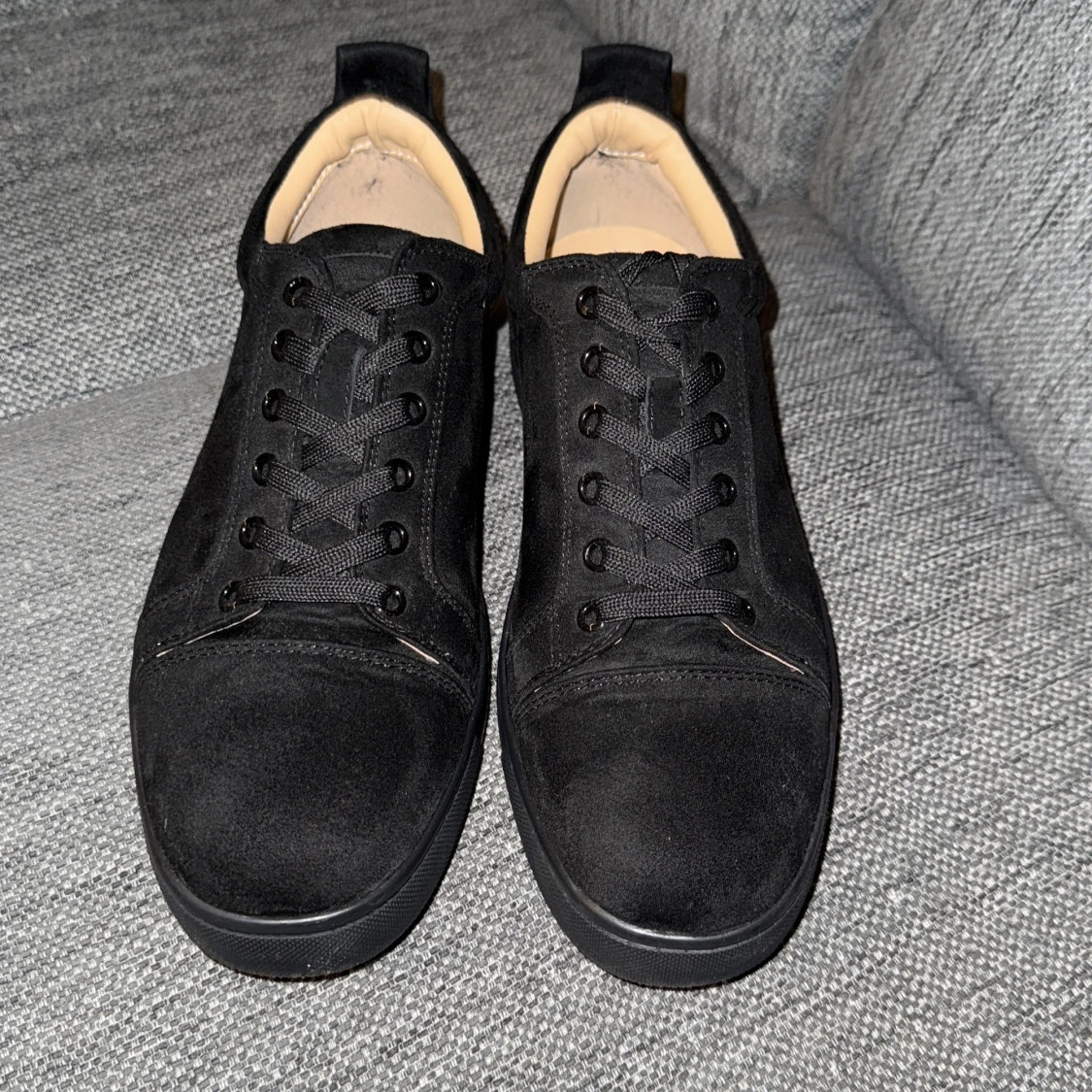 Christian Louboutin svarta sneakers mocka - 4