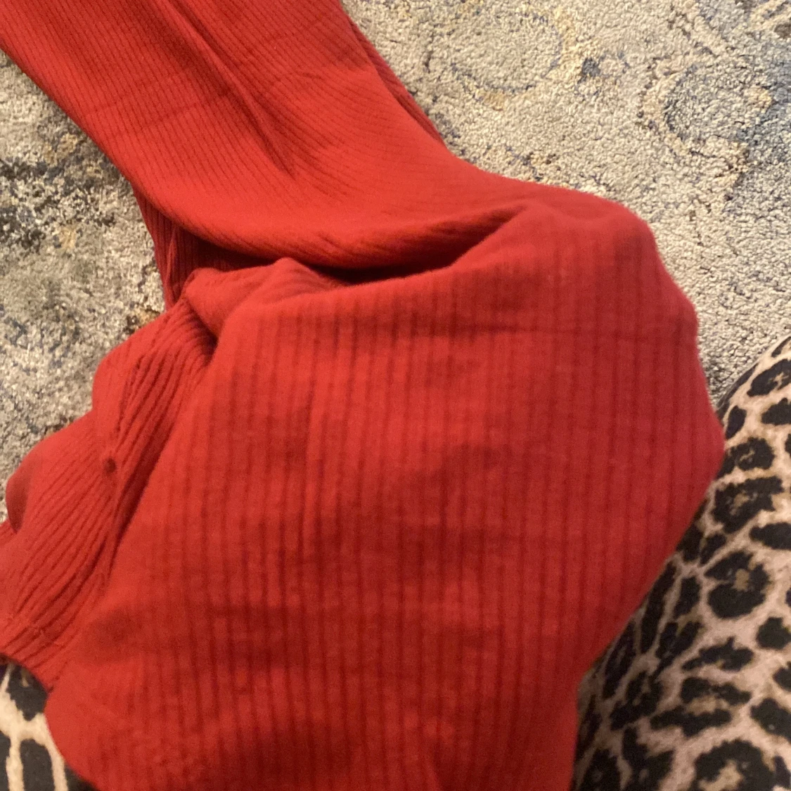 Röd ribbad klänning från Bik Bok XS - 2