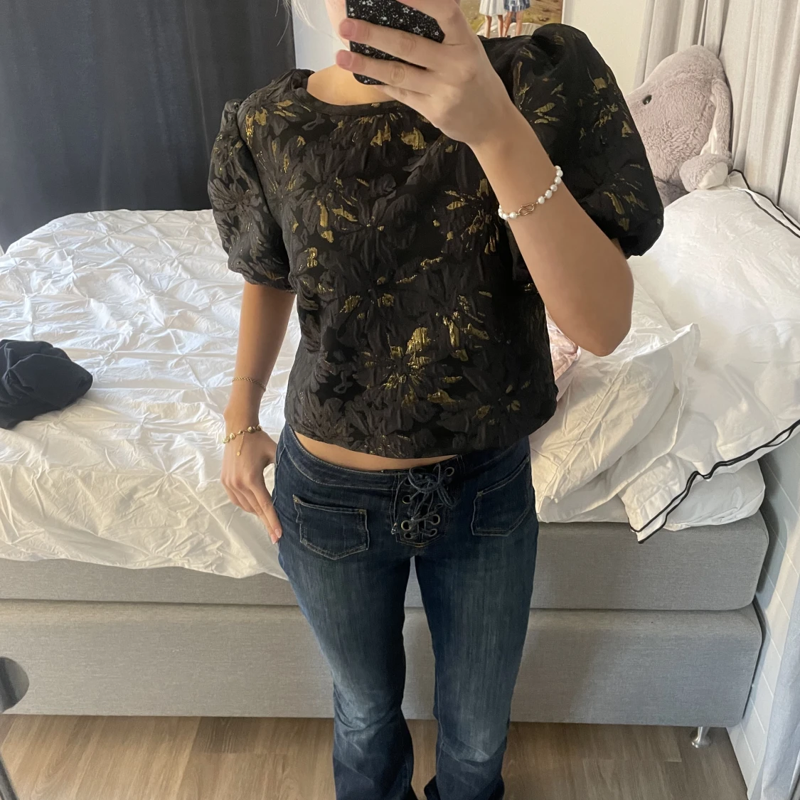 Topp m puffärmar - 1