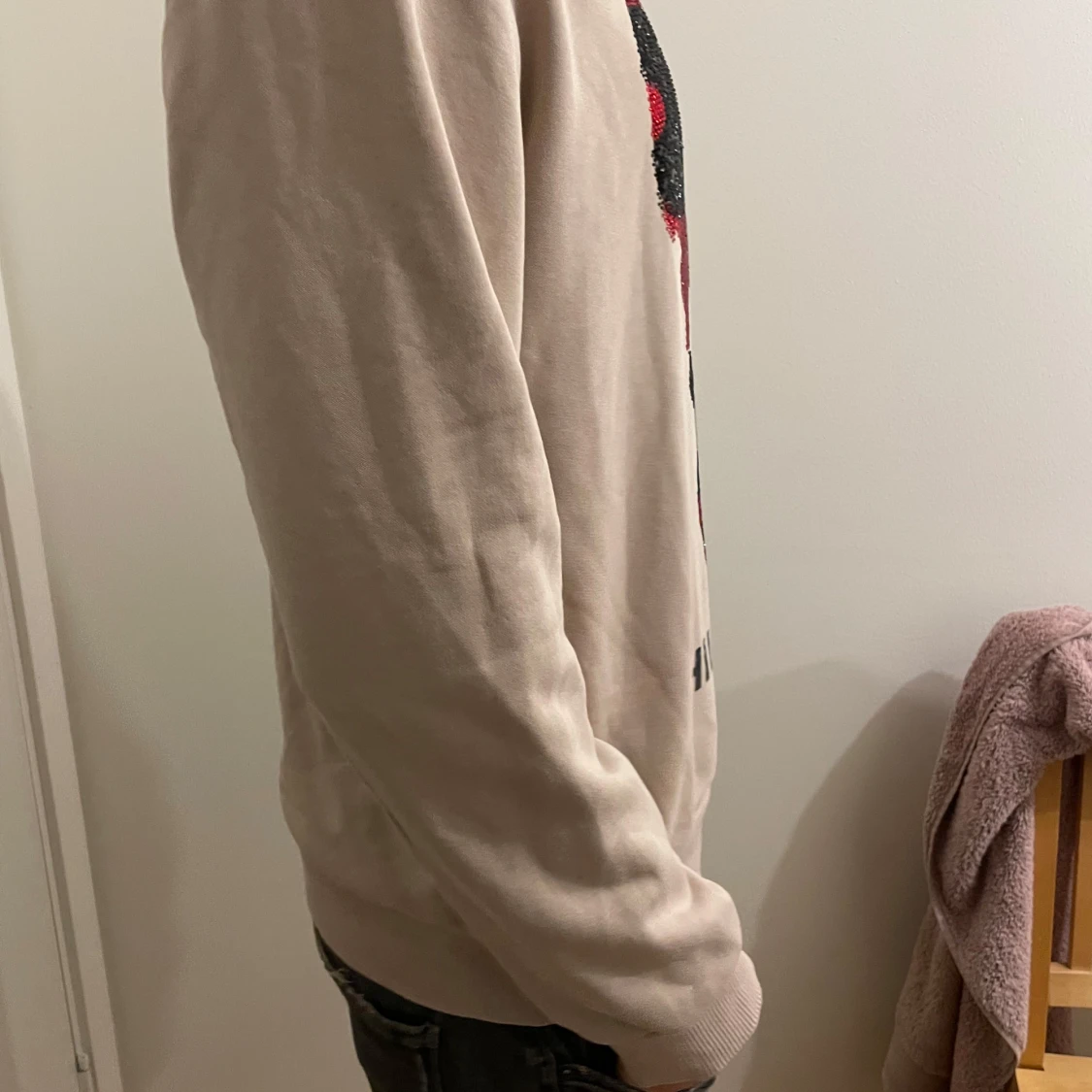 Beige Philipp Plein sweatshirt med paljetter - 1