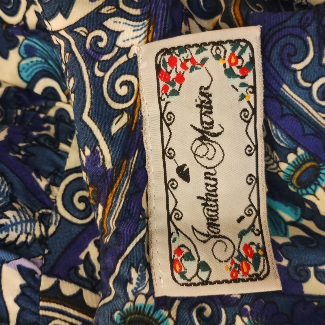 Blå mönstrad kort shortsdress, Jonathan Martin - 3