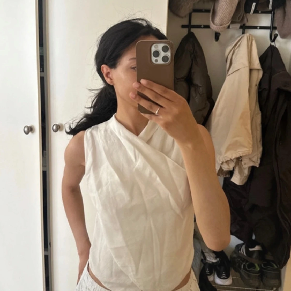 Vit omlottopp från Massimo Dutti