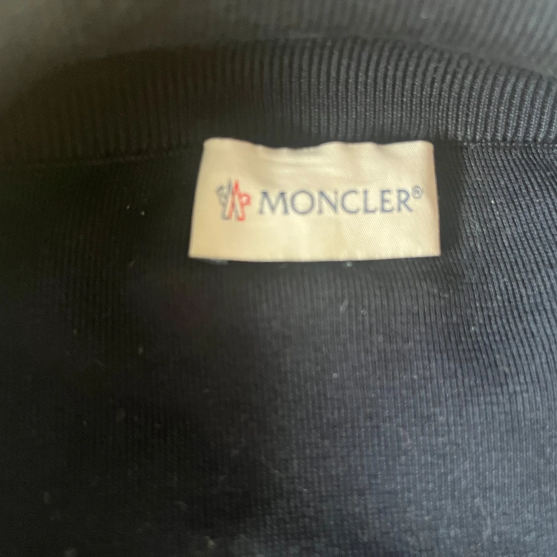 Svart/blå Moncler pufferjacka med dragkedja - 2