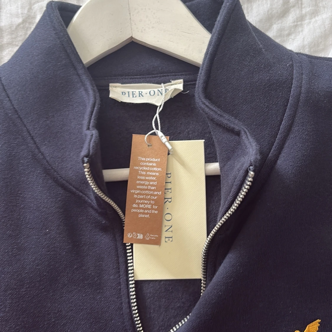 Mörkblå half zip tröja från Pier One - 2