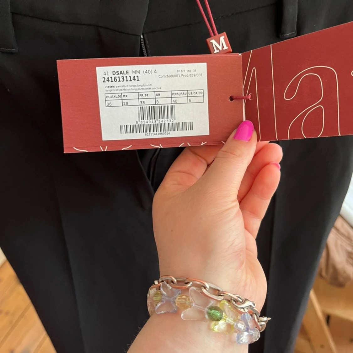 Svarta wide kostymbyxor från Max Mara - 3