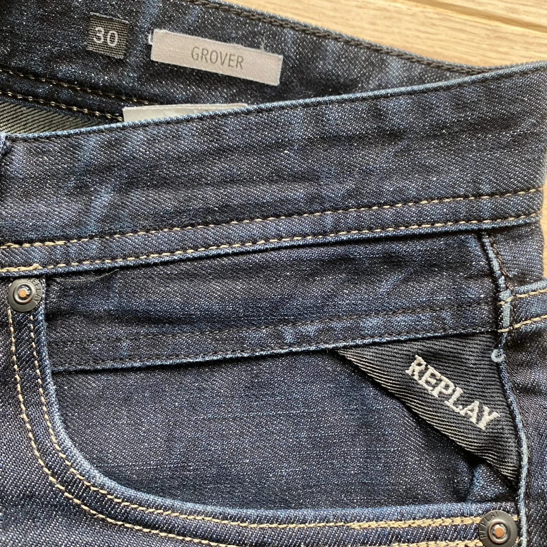 Mörkblå jeans Replay Grover 30/32 - 1