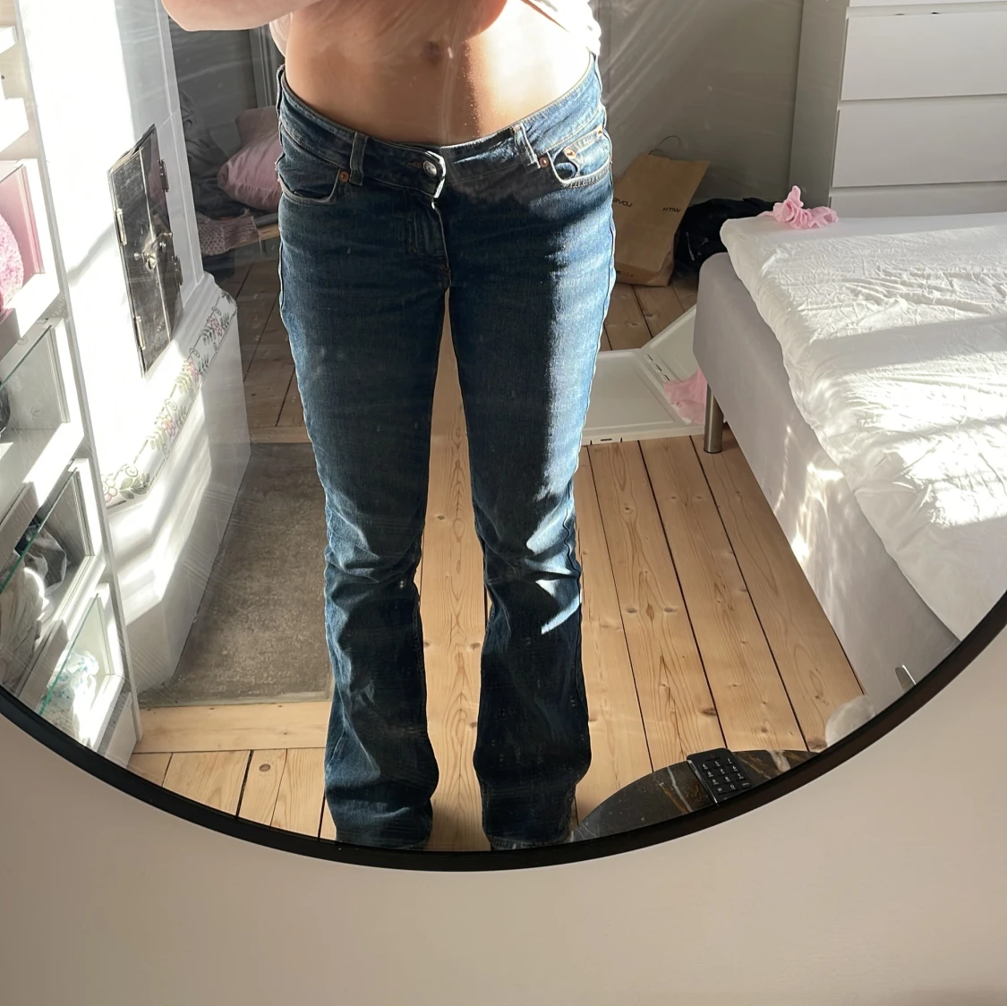 Lågmidjade bootcut jeans  - 1