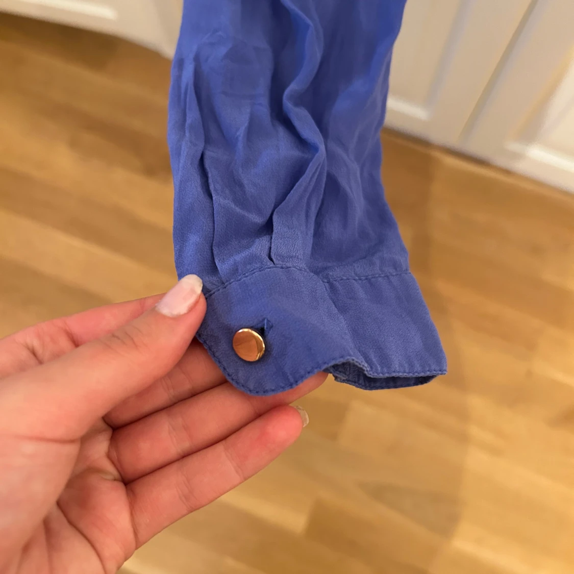 Blå silkes blus från Oasis  - 2