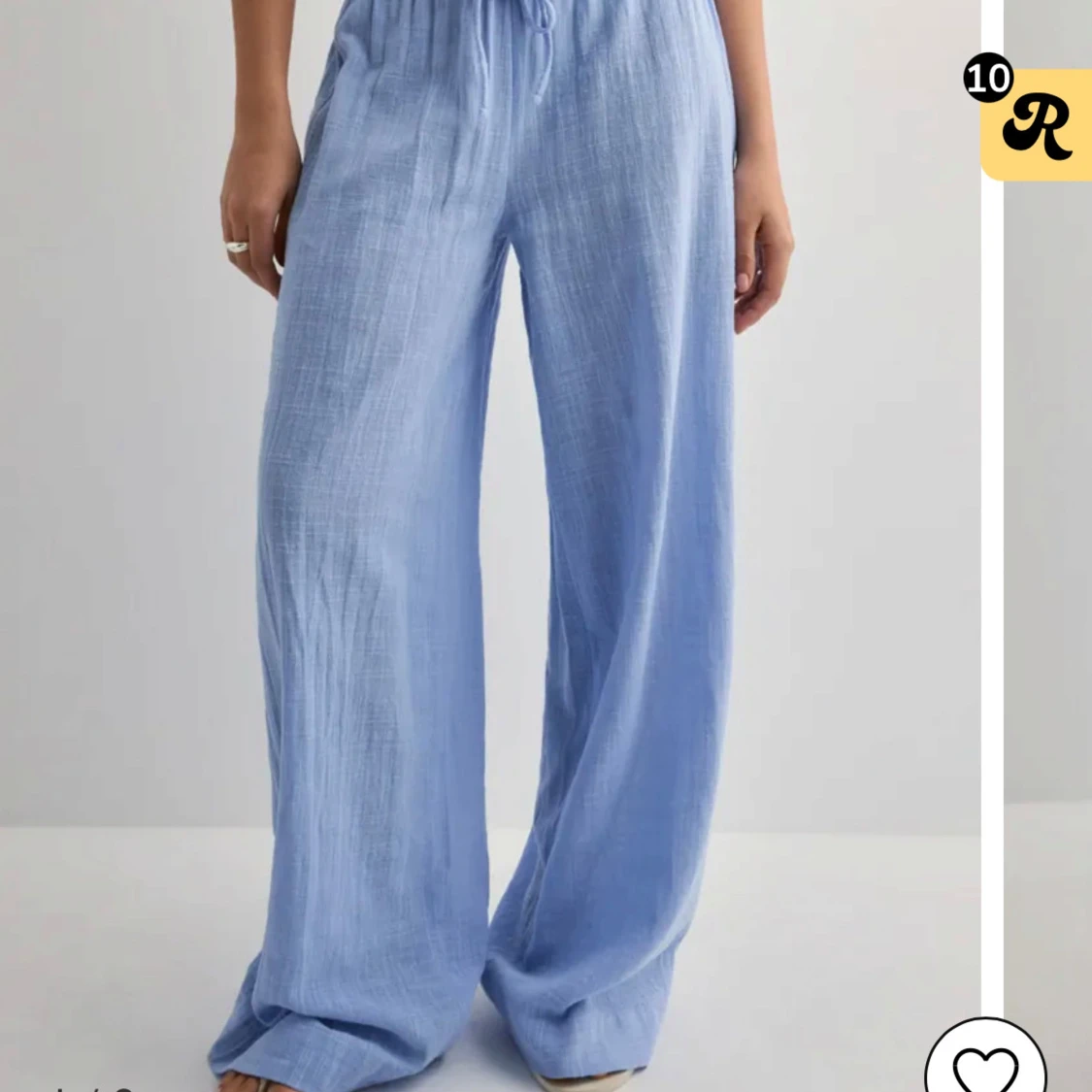 Ljusblå linnebyxor från Nelly