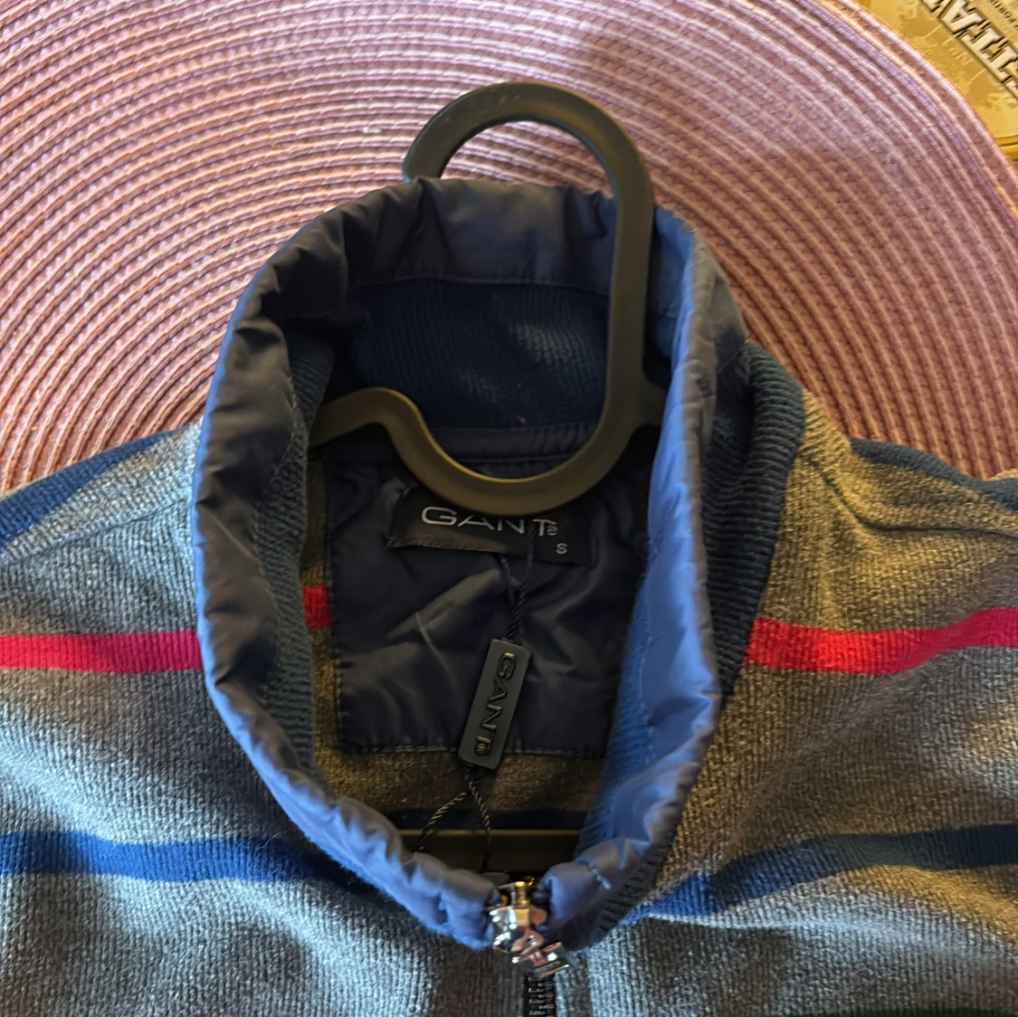 Blå halvzip tröja från GANT - 1