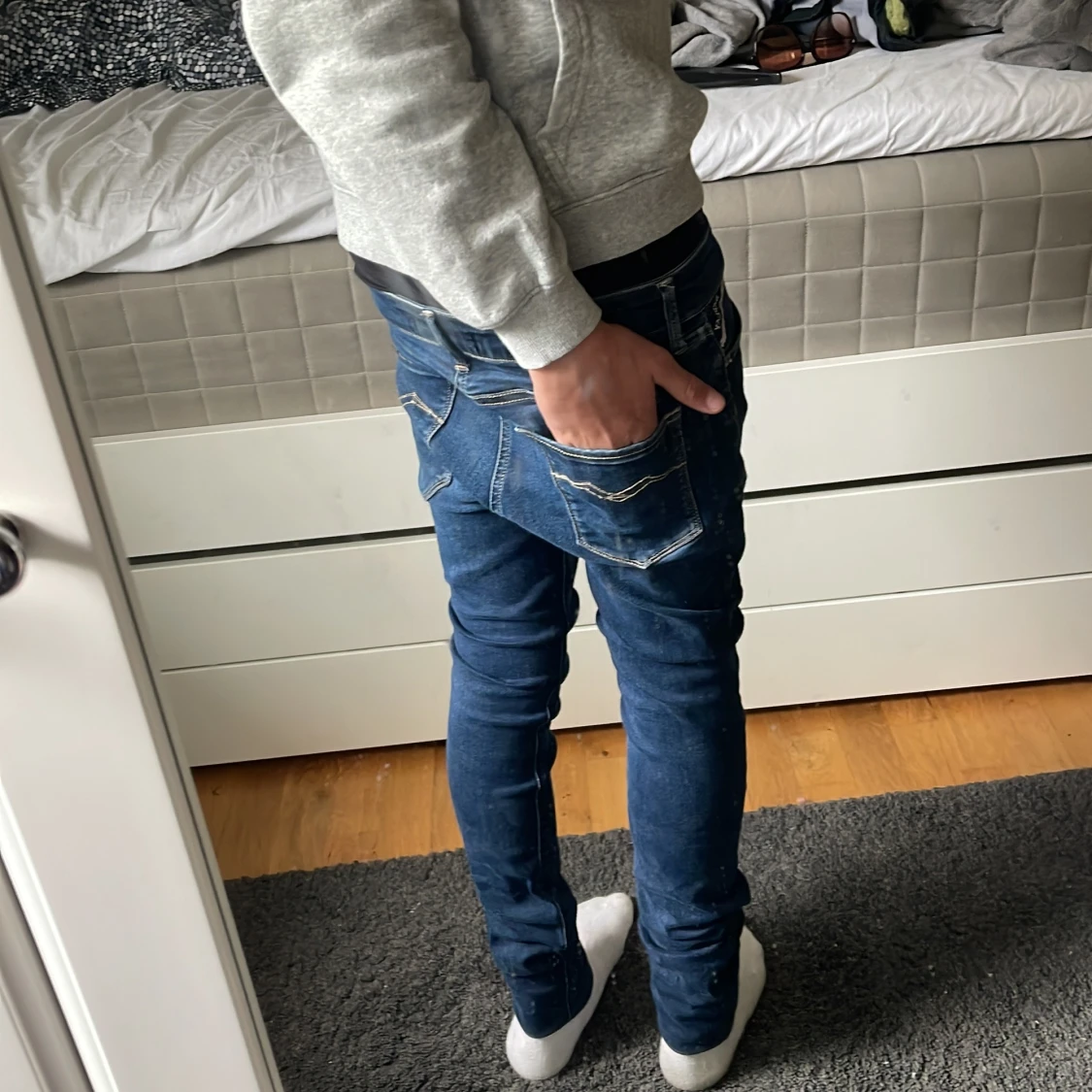 Blå Replay jeansbyxor skinny fit - 1