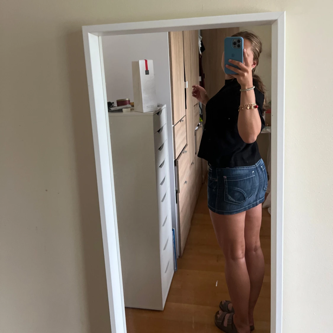 Mörkblå jeanskjol  - 2