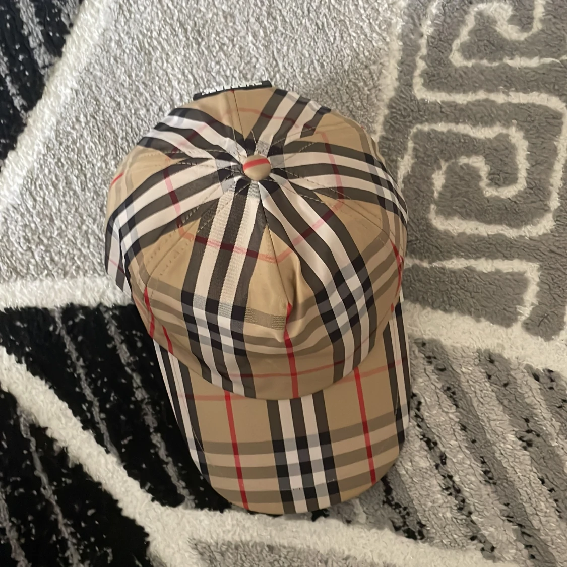 Burberry rutig keps i bomull - 1