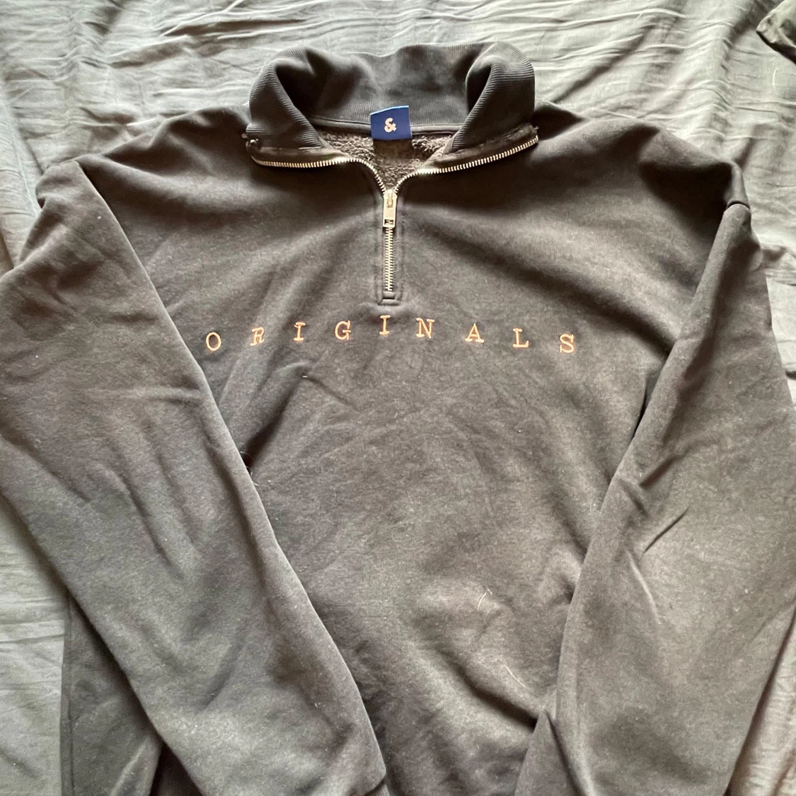 Svart half zip tröja Originals, Jack Jones