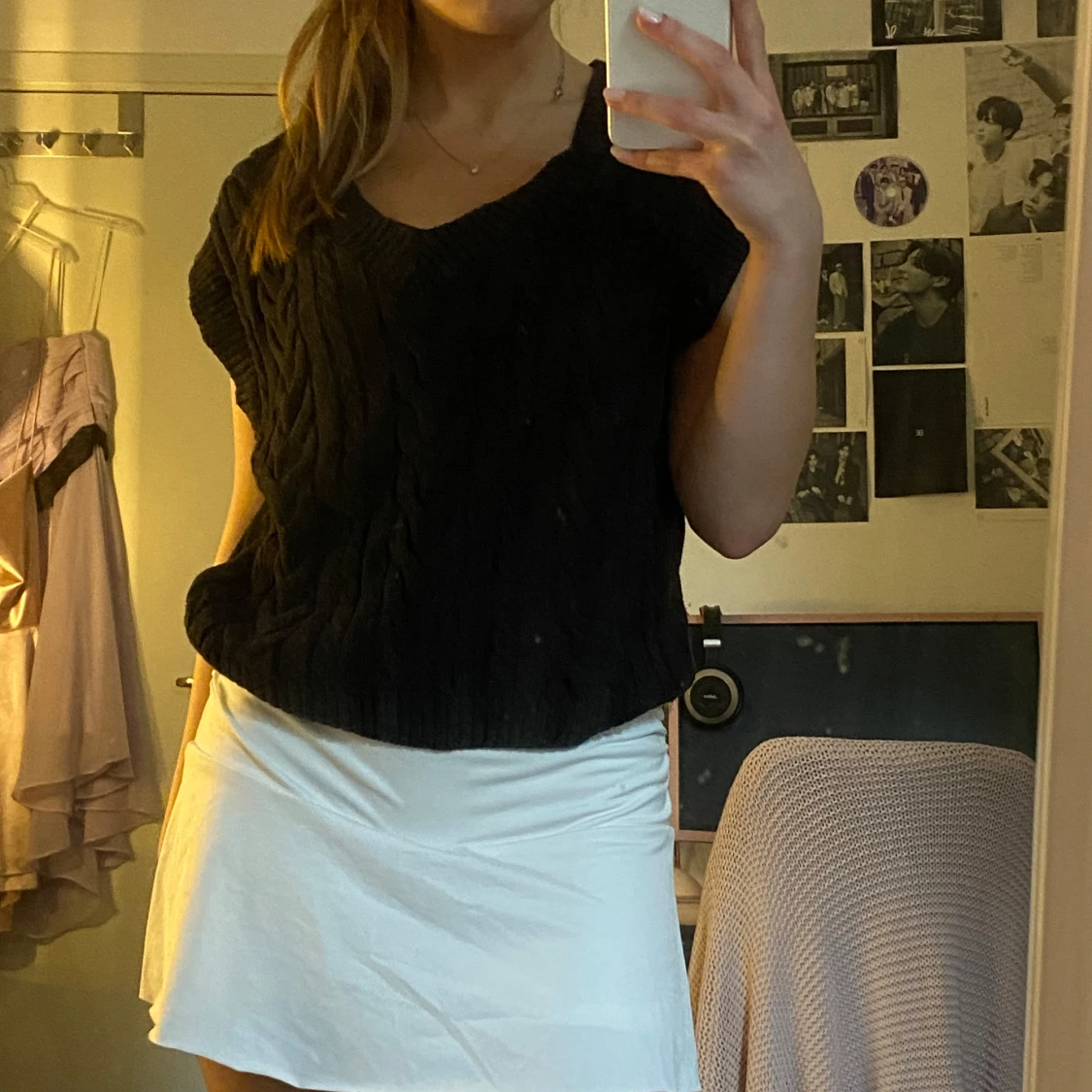 Svart mönstrad väst - 1