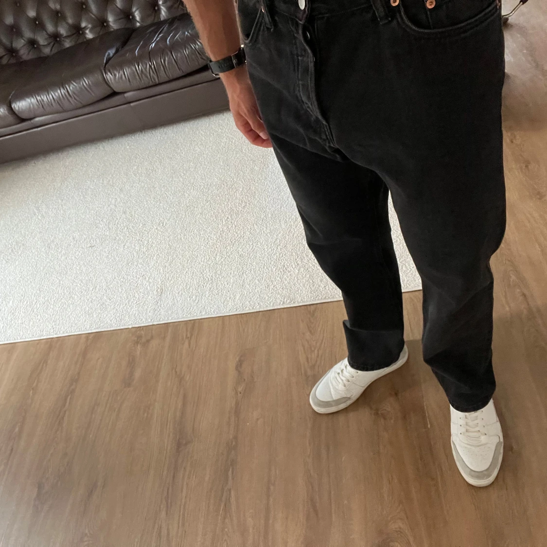 Svarta Weekday straight jeans